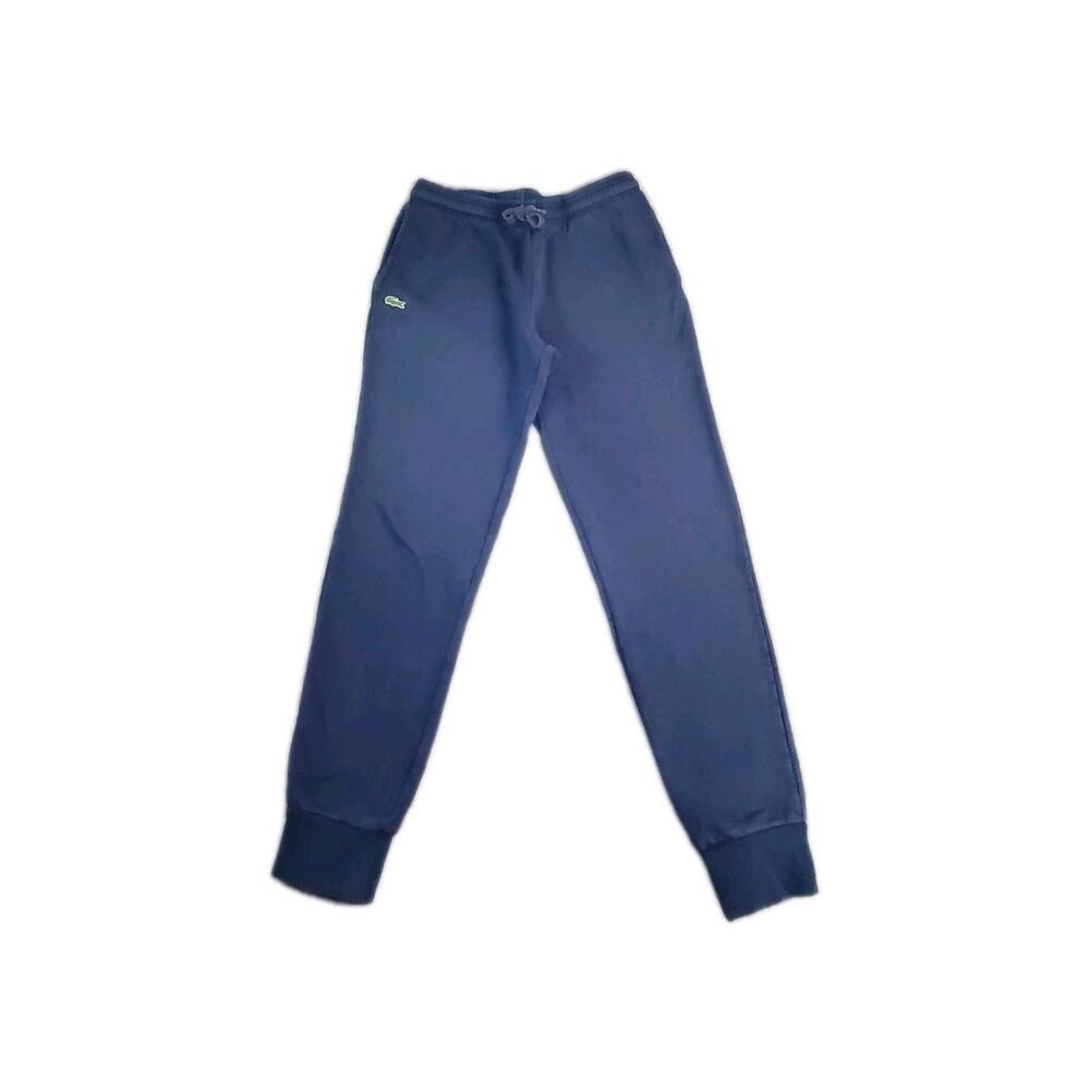 Lacoste Sport Sweat Pants Mens Sz M Blue Tapered Fit Cotton Lounge C9-73